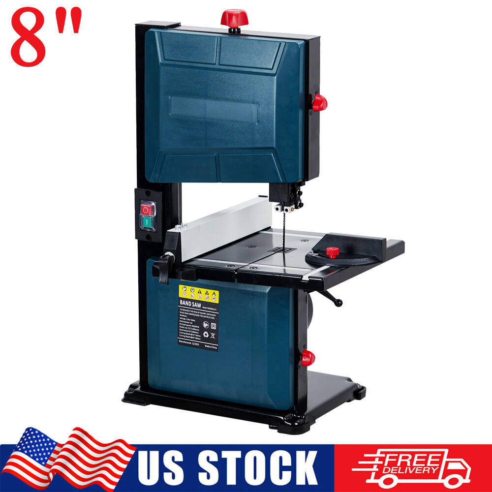 Benchtop Pure Copper Motor 1800rpm 3a Bandsaw W/ Fence & Mit