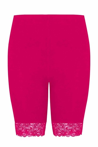 Ladies Hot Pants Jersey Gym Biker Tights Womens Scallop Lace Trim Cycling Shorts - Picture 33 of 91
