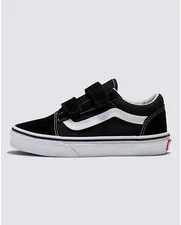 VANS Unisex Kids Youth Old Skool V Black / White VN000VHE6BT  Shoe