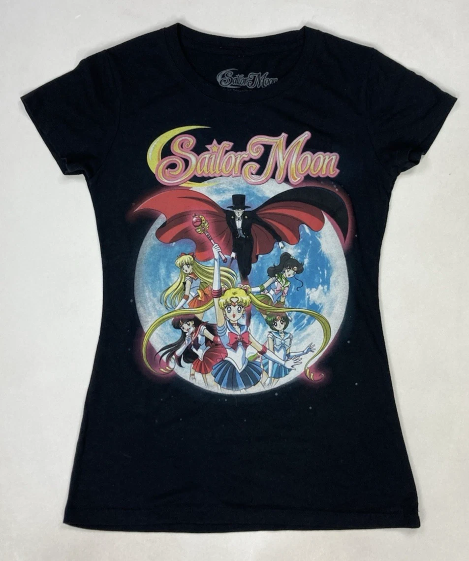 T-shirt Homme Sailor Moon Vintage - Années 2000, Noir Et Blanc, Taille L