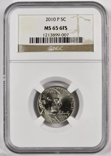 2010 P Jefferson Nickel *** NGC MS 65 6FS