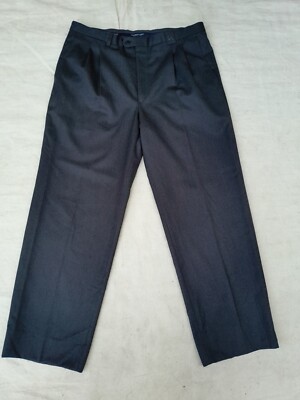 Burberry London Pants Mens 36in Grey Wool Mix Pelican Trouser Made