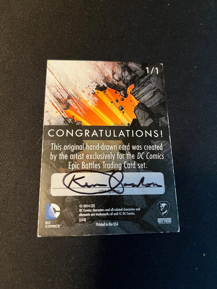 Mister Miracle 2014 Cryptozoic DC Comics Epic Battle Sketch Card Ken Gordon 1/1 - Image 2 of 2