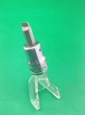 Snap on F42 3/8" Drive 1/4" Flat Slotted Head Bit Socket Excellent Used Cond.