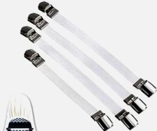 4x Ironing Board Cover Clip Fasteners Tight Fit Elastic Brace Ties Straps Gr~;z