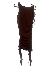 NWT Forever 21 Bodycon Dress Burgundy Mini Rouched Large Low Back Lined