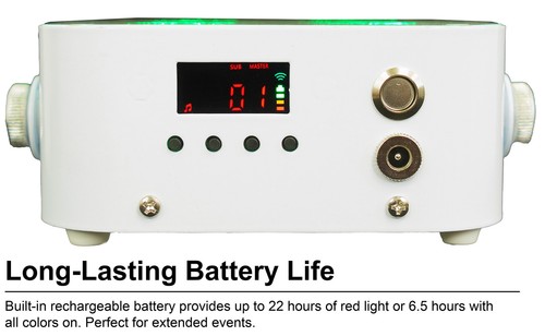 Rockville MINI RF4 V2 White Bright DJ/Party LED Par Wash Up Light+RF Remote+APP - Picture 8 of 11