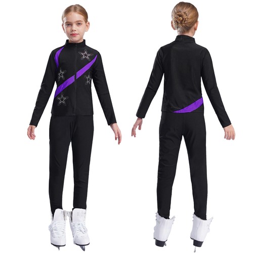 Kids Girls Outfits Stage Tracksuit Gymnastics Suit Training Clothes Sports Gym - Picture 67 of 82