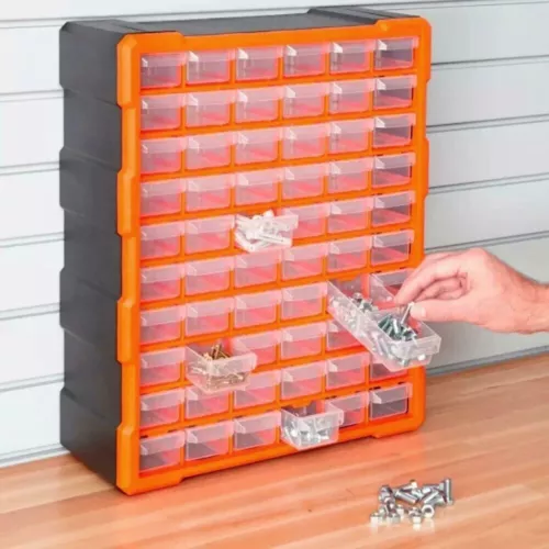 Storage Organizer Cabinet Plastic Parts Hardware Container Toy Bin 60-Drawers - Picture 2 of 13
