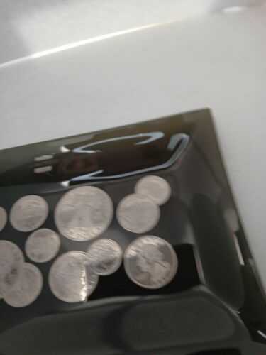 Vintage United Airlines Coin Rectangular Glass Plate Silver & Black - Picture 2 of 6