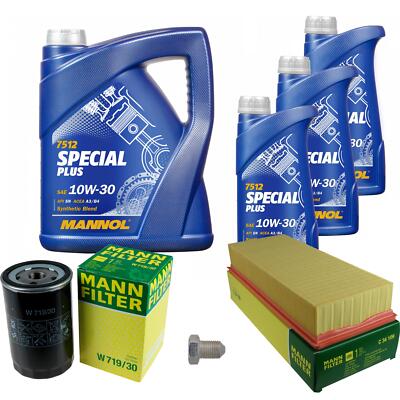 MANN Inspektionspaket 8 L MANNOL Special Plus 10W-30 für Audi Coupe 2.0 80