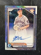 JAKE BLOSS 2024 Bowman Chrome HTA Choice Mega Mojo Refractor Auto 78/150 1st