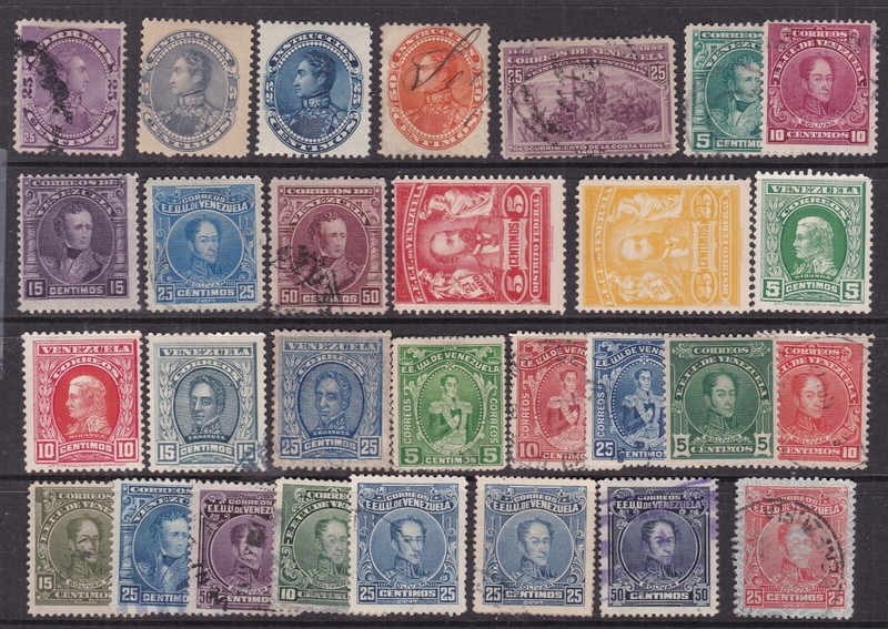 VENEZUELA ^^^^1893-1924  x29  hinged*  used  CLASSICS  hcv @xxxxdco5322vene