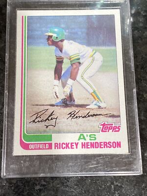 1982 Topps Rickey Henderson #610 Error Card In NEAR MINT CONDITION