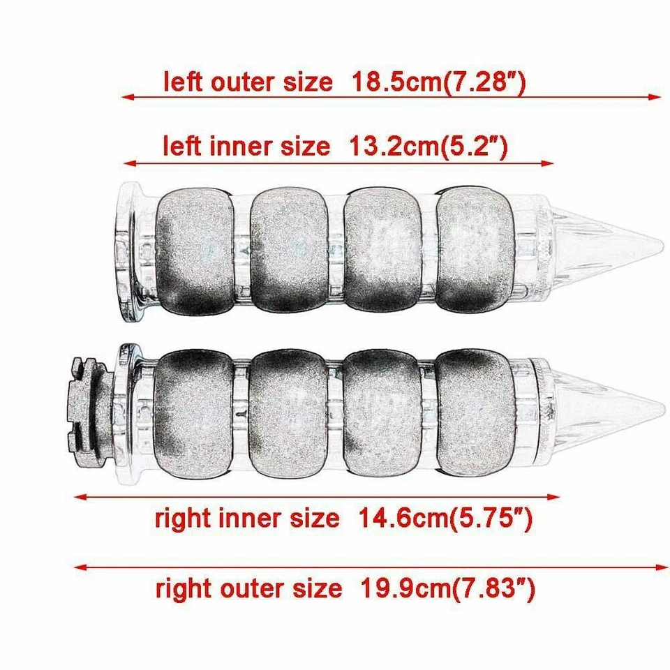 Empuñaduras de manillar de motocicleta de 1" con acelerador para Harley Davidson Chopper Foto 3 de 4