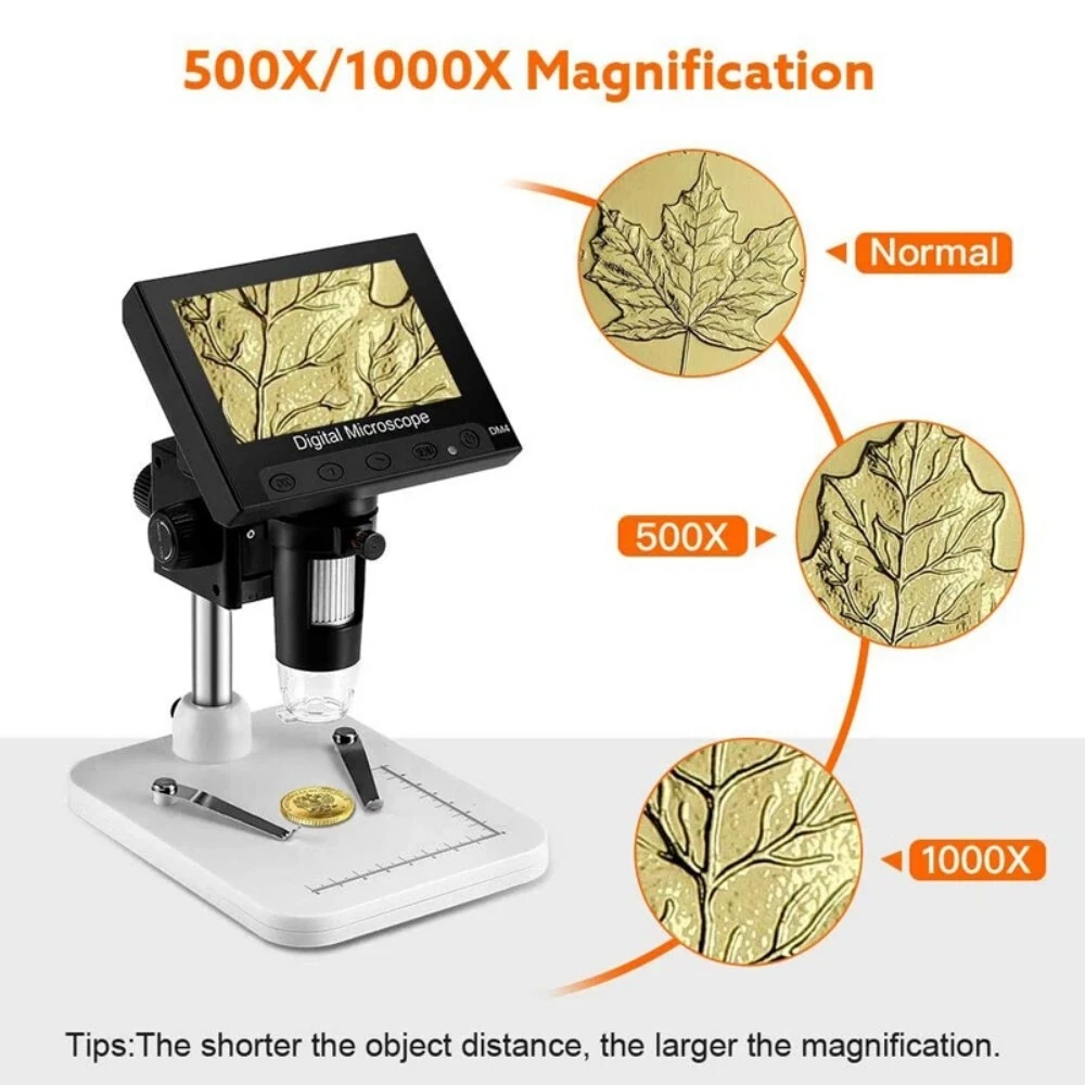 Microscopio digital LCD Elikliv Coin 1000X 4,3"" con pantalla USB HD