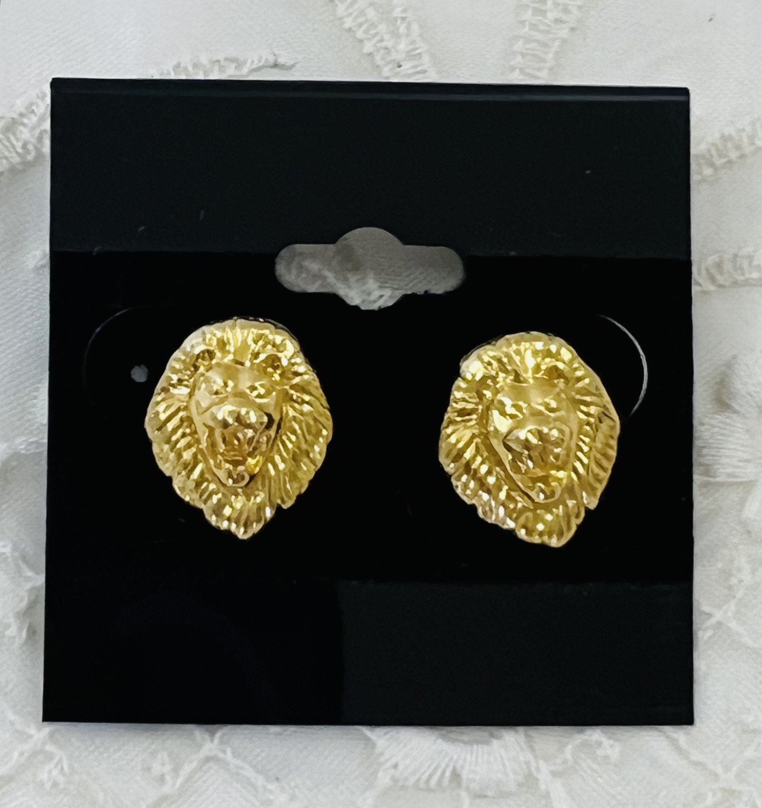 VTG Signed KJL Kenneth Jay Lane Gold Plated LION … - image 1