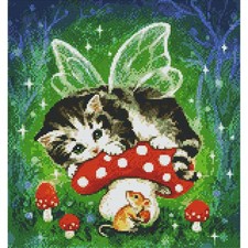 PixelHobby Kitten Fairy on Mushroom Mosaic Art Kit