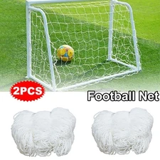 2pcs Football Net Replacement Soccer Goal Post Junior Sport Training 6X4FT Size