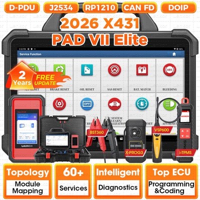 2026 LAUNCH X431 PAD VII ELITE PAD 7 PRO Diagnostic Scan Key Programming Coding