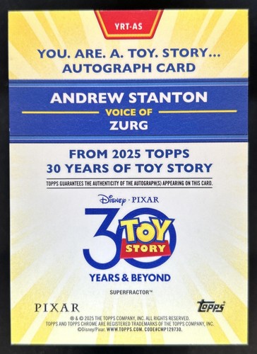 2025 Topps Toy Story Andrew Stanton Zurg Auto SuperFractor #1/1 | eBay