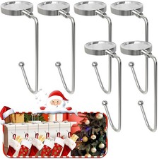 Christmas Stocking Holders for Mantle, 6 Pack Mantel Stocking Hangers Metal H...