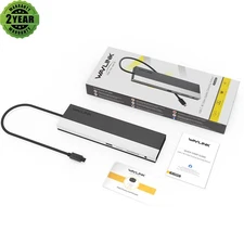 WAVLINK 12-in-1 USB C HUB Docking Station HDMI DP Triple Display 100W Charging