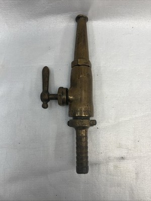 Antique Fire Hose Nozzle Foamite American LaFrance Fire Engine Co  Brass Vintage