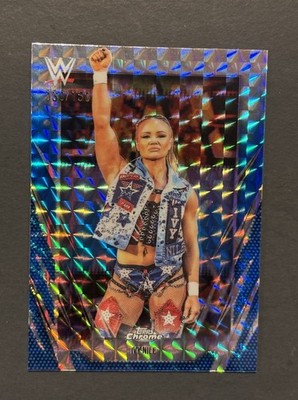 2026 Topps Chrome WWE Ivy Nile Blue Geometric Refractor #/150