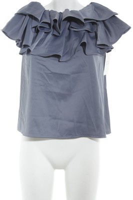 STORETS schulterfreies Top Damen Top Gr. DE 36 himmelblau Romantik-Look