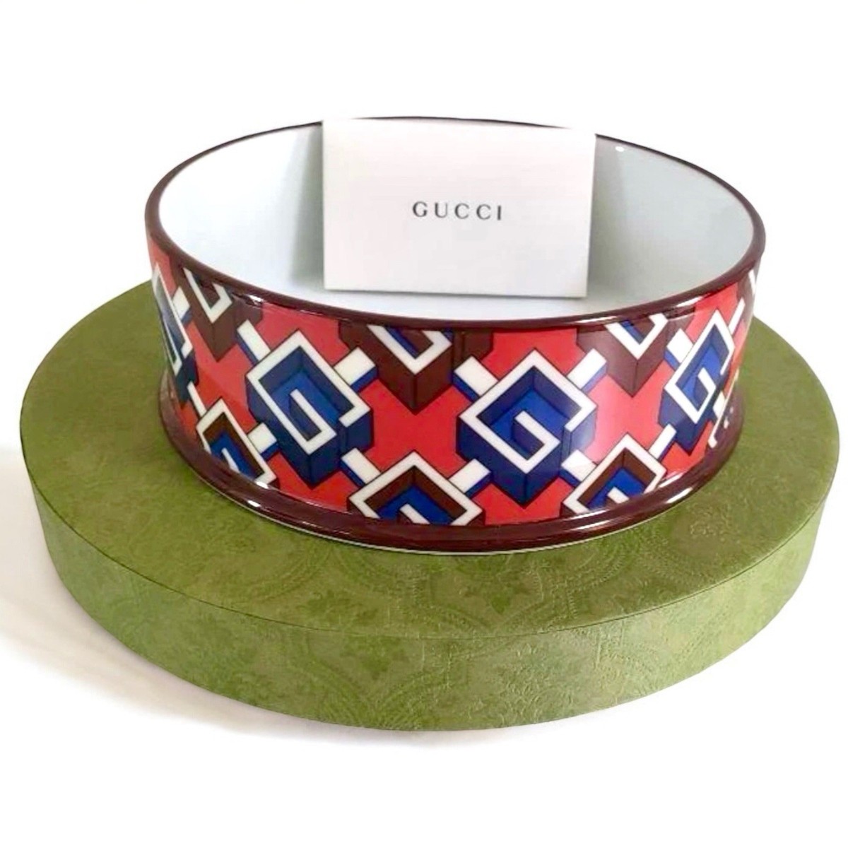 Gucci X Richard Ginori Geometric Dog Food Bowl Water Bowl Large W