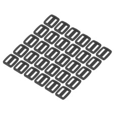 30pcs Plastic Tri-glide Slide Buckle 20mm / 3/4" Belt Adjuster Sliders, Black