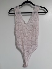 Vintage Victoria  s Secret Gold Label Sheer Lace Teddy Bodysuit Lingerie VNT VS