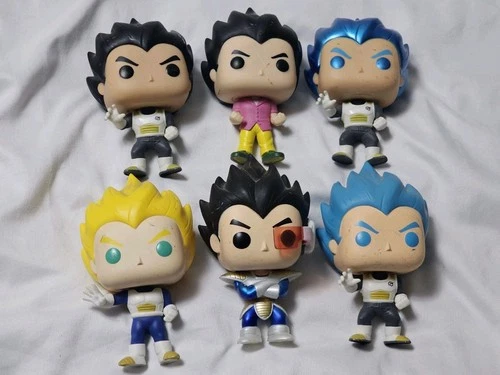 Vegeta Funko Pops! Lot Of 6 Dragon Ball Z Vegeta Funko Pops!