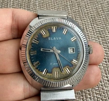 Watch USSR Slava 21 jewels Mechanical Soviet Wristwatch Russian Rare Vintage