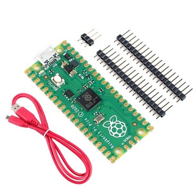 Raspberry Pi Pico Light Starter Kit inkl. Pico, offizielles Kabel, Stiftleisten