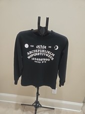 Black Ouija Board Oracle Goodbye Sweatshirt Size Small Seance Mystical Spooky