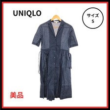 UNIQLO INES DE LA FRESSANGE Dress S Long Sleeve Blue Collab Used