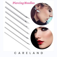 5PCS Sterile Body Piercing Needles Surgical Steel Ear Nose Lip Navel Tool