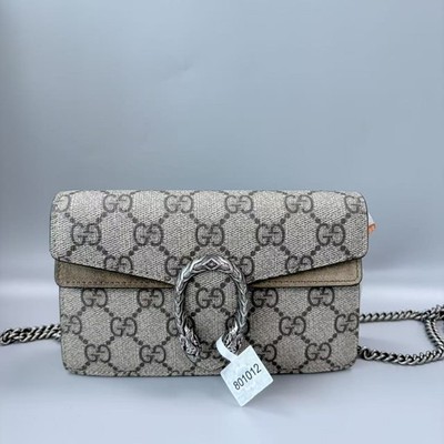 Gucci Dionysus Mini GG Supreme Canvas Crossbody Bag 421970 Crystal Tiger Head