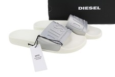 Diesel Sa-Mayemi W Women's Sandals EU41 White Silver Beach Slide Slippers Open