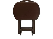 Winsome Wood Tv Tray Set Walnut 