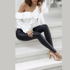 Spanx Faux Leather Leggings Size Medium
