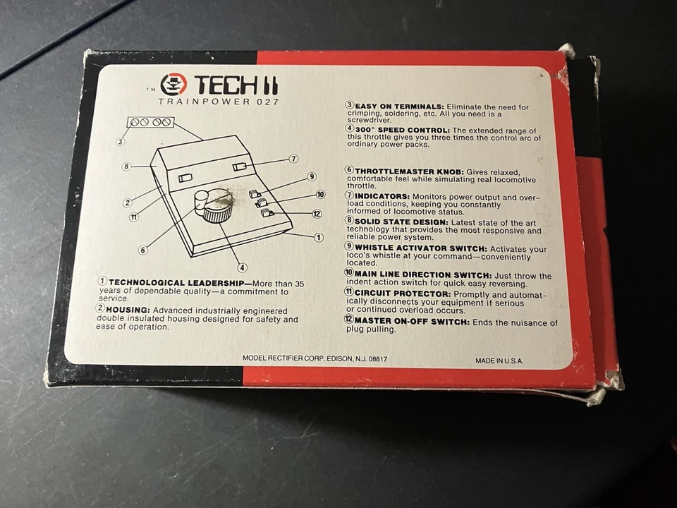 Control de tren modelo MRC Tech II Trainpower 027 con caja - NUEVO EN CAJA NUEVO EN CAJA Foto 3 de 4