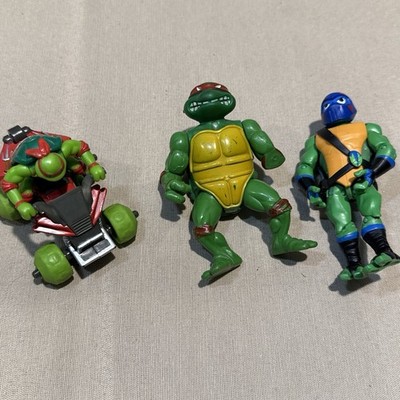 TMNT Raphael Leonardo Ninja Stealth Bike Lot Playmates 1988-2003 As Is
