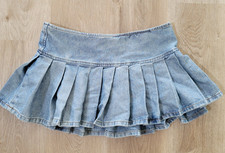 Vintage Guess Jeans Denim Pleated Mini Skirt Size 29