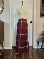 Vintage Eddie Bauer Wool Red Grey Plaid Wrap ...