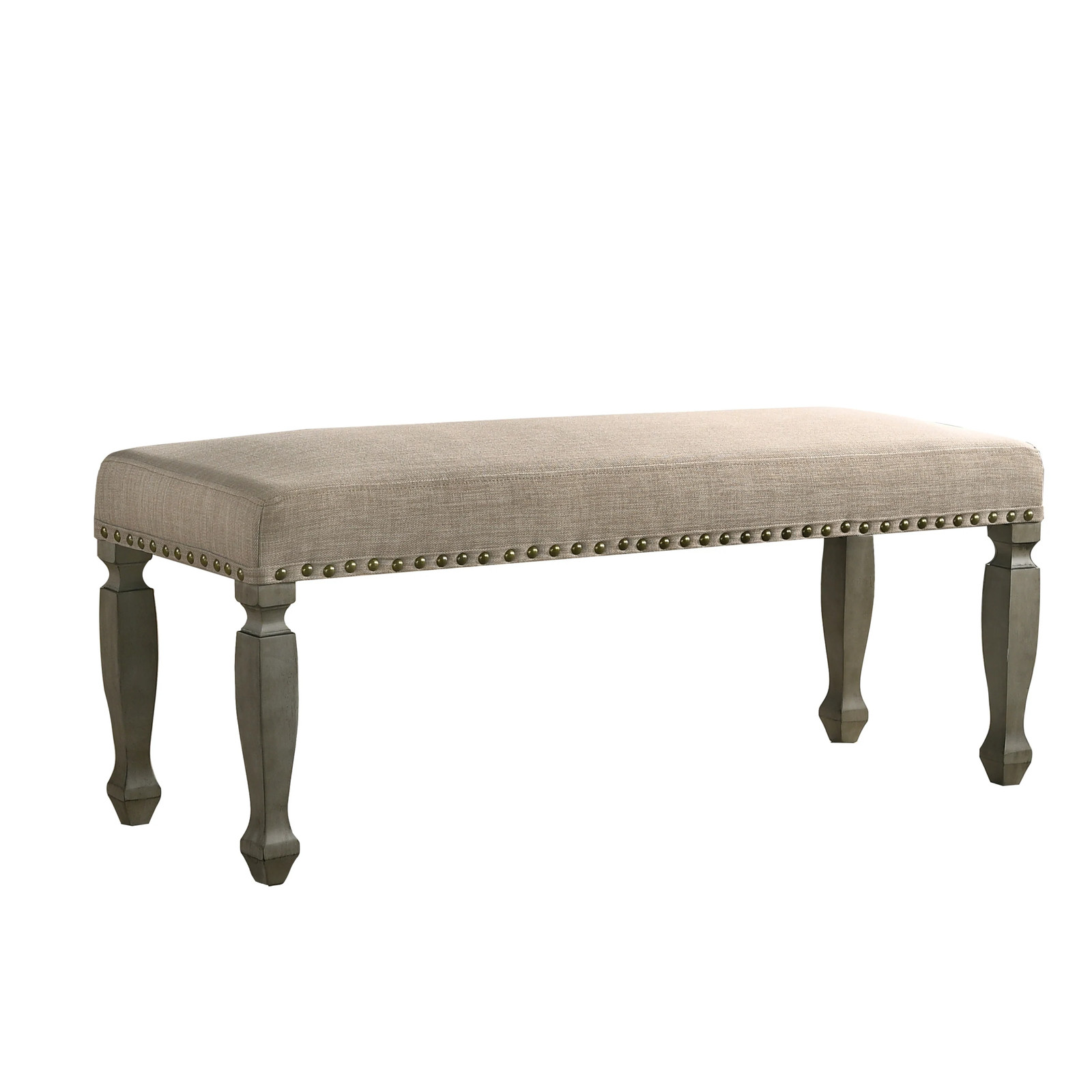 Roundhill Furniture Breda Antique Gray Finish Upholstered Grey N/A