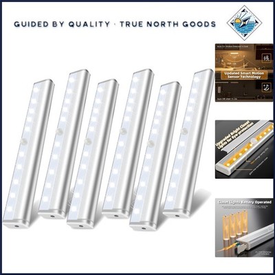 Wireless Under Cabinet Lighting LED Motion Sensor Battery Operated Closet 6pack