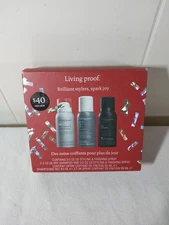 Living Proof Gift Set Dry Volume Texture Spray Shampoo Flex Hairspray Travel $53
